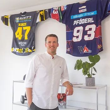 Marcus Hülscher supported die Krefelder Pinguine